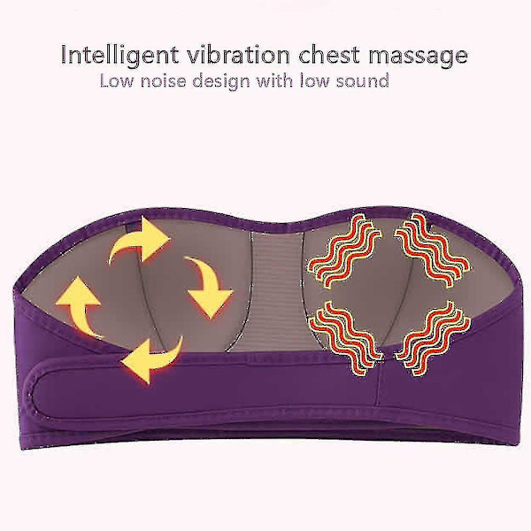 Elektrisk bröstförstoring massager bröstförstärkare booster värme bröst stimulator (Plug in, Lila)