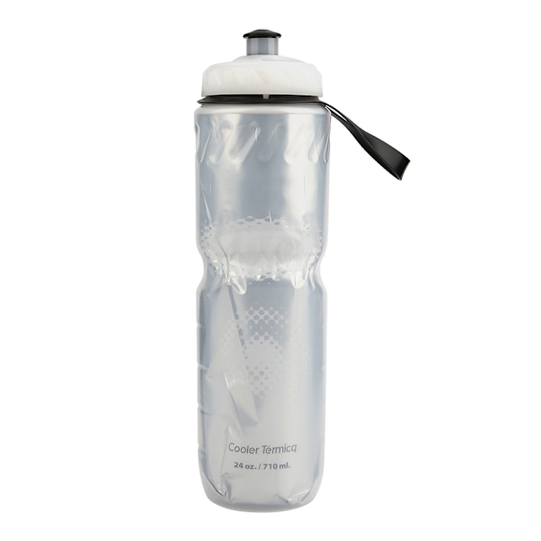 710 ml Termosflaska för Utomhusbruk, Dubbelväggig, PE, Sportflaska, Varm & Kall Vatten (Silver)
