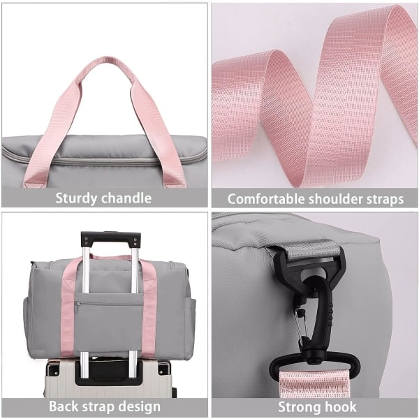 IC Suuri Kapasiteetti Urheilumatkat Duffel Bag Naisten Kuntosali Laukku, Viikonloppu Laukku Lentokoneen Kantolaukku, Märkä Laukku, Uintiin, Kuntosalille, Urheiluun, Matkustamiseen