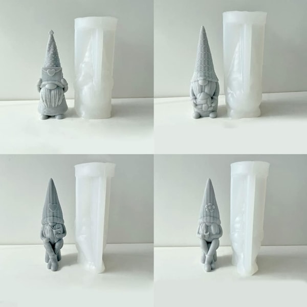 Valentine Silikone Gnome Form Epoxy Dvärg Gips Til Gnome D