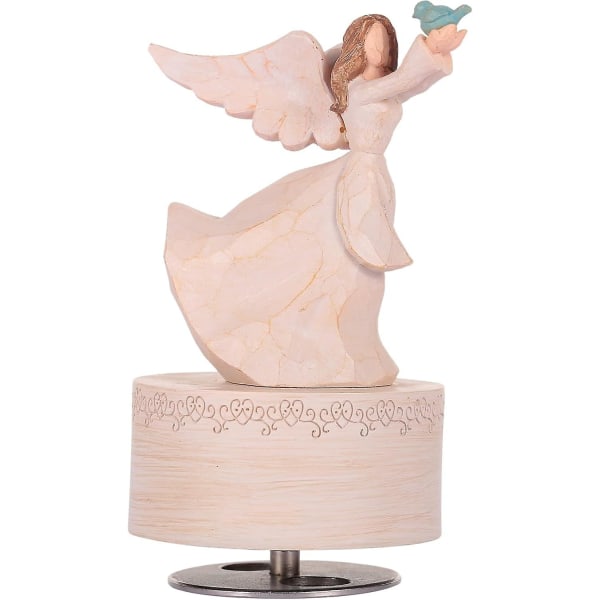 Angel Music Box Sculpted Hand Painted Musical Figure Gifts Guardian Angel Music Boxes for Girls Mom Women Christmas Valentine's Day