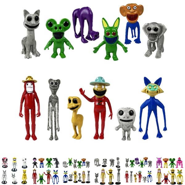 6/8/12 st/set Zoonomaly Cartoon Mini Figurer PVC Modellfigur Dekor D