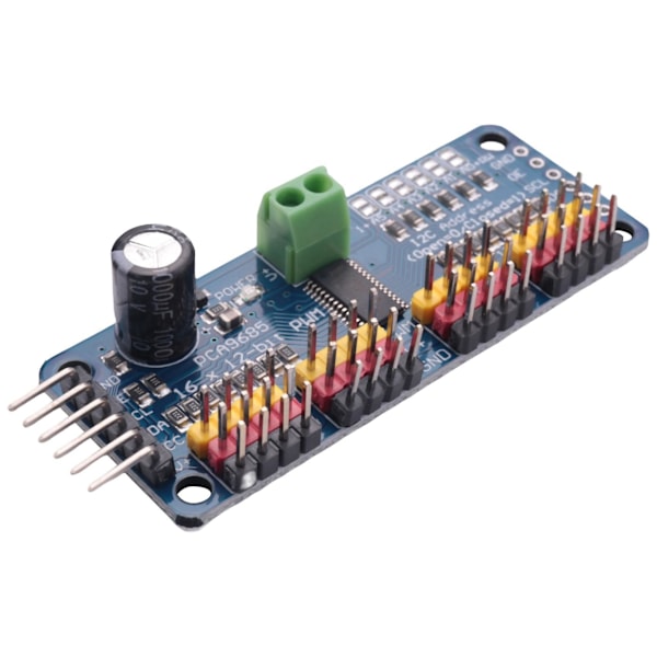 PCA9685 16-kanals 12-bitars PWM servomotor drivrutin IIC-modul för robotgränssnitt I2C-modul