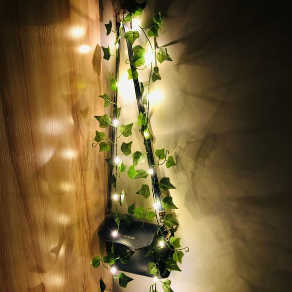 20 LED-lys Ivy-dekorasjon Fe-lys Fleksibel kobber, 2M