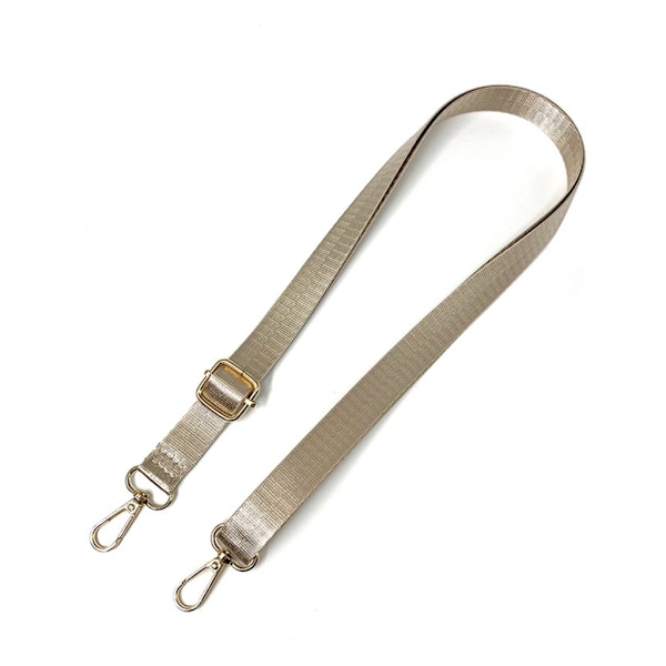 Ersättningshandväska axelrem i nylon, 54 tum, för DIY damväska, crossbody-väska, justerbar rem med metallkrok, khaki Khaki Six-point webbing