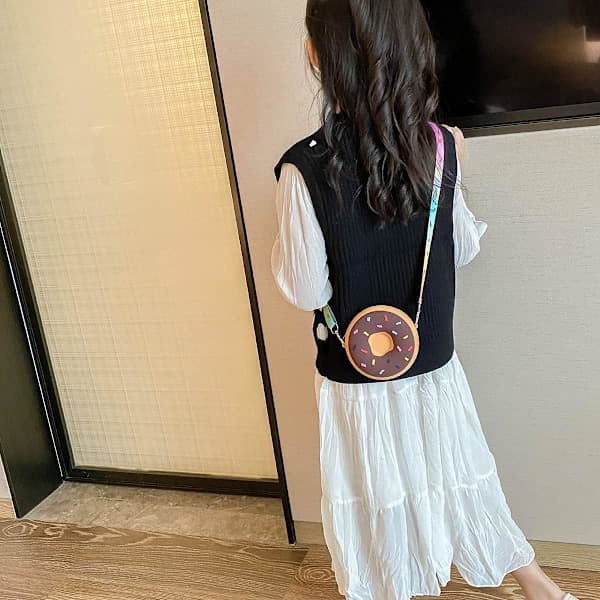 Novelty Söta Tygväskor Små Flickväskor och Handväskor Barn Crossbody Väskor Axelväskor brun[qb] brown