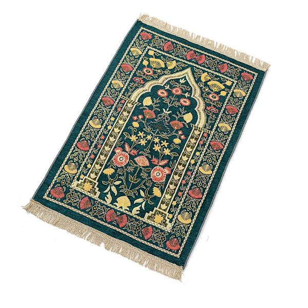 Eid Mubarak Muslimi Rukousmatto Islamilainen Rukousmatto dark green