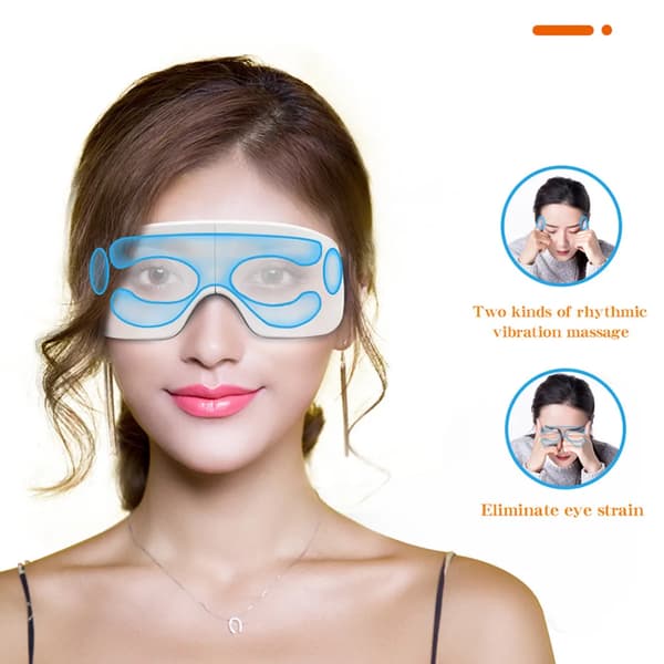 4D älykäs silmähieroja Langaton värähtely Silmähoitolaite Lämmin kompresso Bluetooth Silmähieronta Lasit Väsymyspussi Ryppy