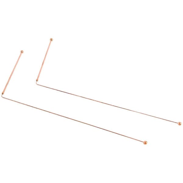 Kopparspöken - 99,9% Rent Koppar 2 st Divinationsstavar Energi Vatten Divinationsdetektor-C5 Rose Gold