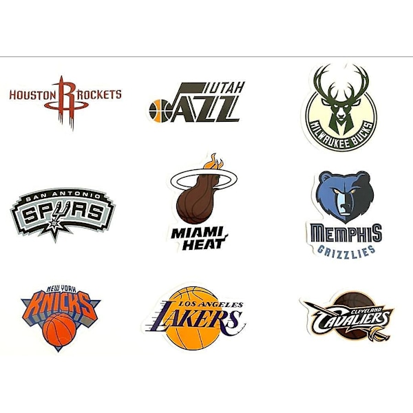NBA-klistremerker (50 ark) NBA-basketballer for smarttelefoner, sykler, sparkesykler, ski, bagasje.