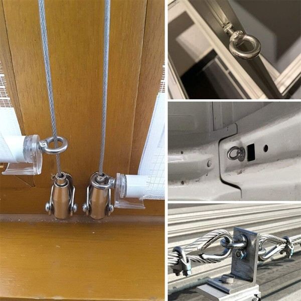 12 stk. Ring - M6 304 Rustfrit stål Løfteøglebolte Skrue E