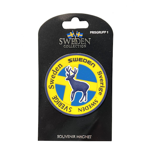 Magnet Souvenir Flagg Sverige Hjort Multicolored multicolor