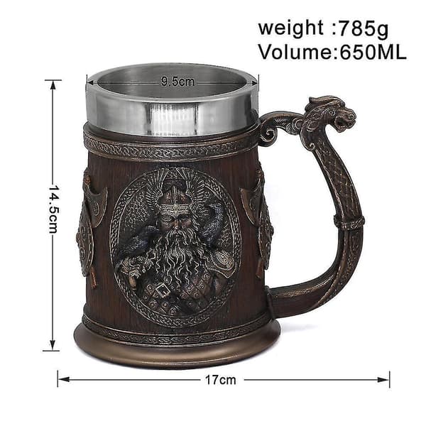 Viking Thor Mjolnir Ølkopp Odin Beger 20 Oz