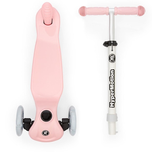 TRINGO kolmipyöräinen tasapainoskootteri, 3-8 vuotta - pinkki + valaisevat LED-pyörät[qb] Rose