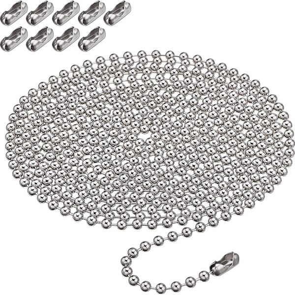 Klotkedja 3 meter lång och 4,5 mm i diameter med 10 olika c
