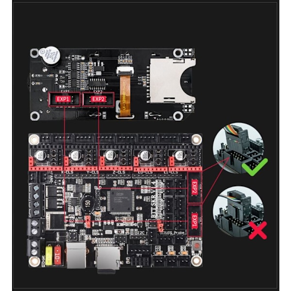 MKS Mini12864 V3 Insätt SD-kort Sida LCD Smart Display Skärm 3D-skrivardelar för MKS Nano V2/3 GenL Mini 12864