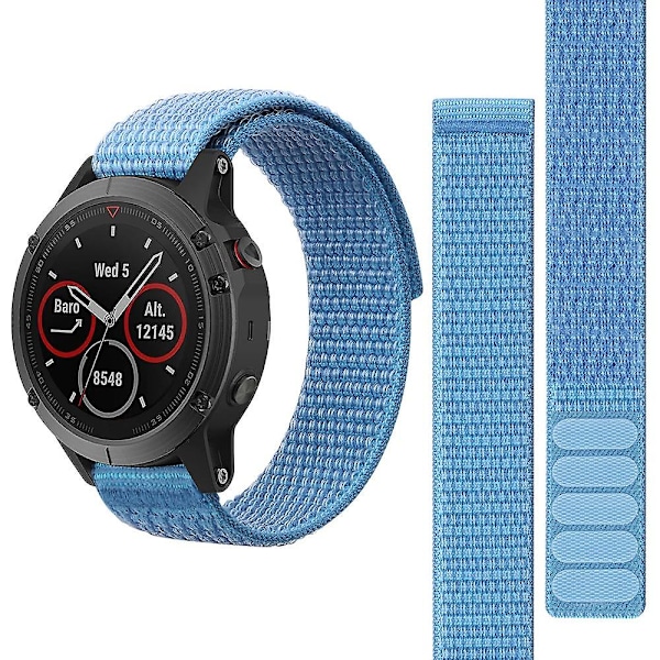 Justerbar nylonrem til Garmin Forerunner 965/955/945/935 - Azure, Sky B Azure, Sky B Azure, Sky Blue Style A Garmin Forerunner 965