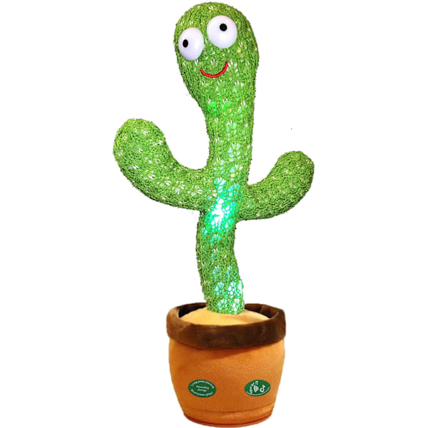 Dansende kaktus legetøj synger+gentager+danser+optagelse+LED