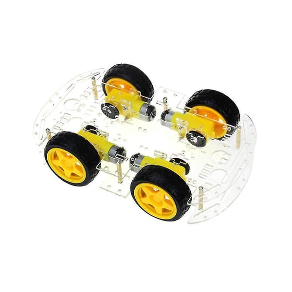 Intelligent Robot Samlesæt Bil Kit Diy Elektronisk Kit Til At Bygge Robot Akryl Bil Base Bil Læring