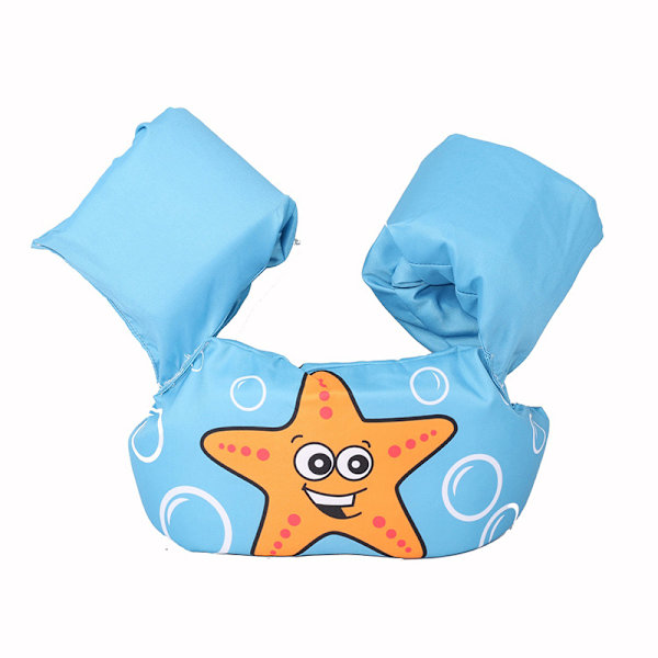 Livväst för småbarn Simväst Simfloaties för småbarn Flickor och pojkar Barn Simvästar för pool Strand L Sky Blue Starfish