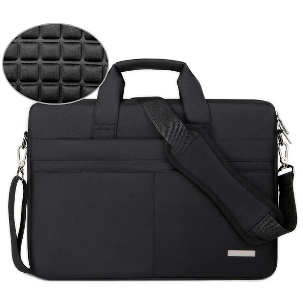 Laptop taske etui Skuldertaske Notebook taske Kufferter til 13,3 14 15,6 17,3 tommer Macbook Air Pro HP Huawei Asus Dell Model2-sort Model2-black 17 inches