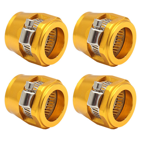 1/2/3/5 4-delad aluminium slangklämma - enkel att installera guld AN6.4pcs gold AN6.4pcs 5PCS