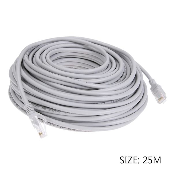 Korkea nopeus Ethernet-kaapeli reititin tietokonekaapeli RJ-45-liitännällä Internet-verkko Patch-kaapeli 98ft PC-reititintietokoneelle 25 m
