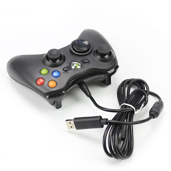 Kablet joystick, Usb kablet spillkontroller Dual Vibration joystick for PC Xbox 360 Windows