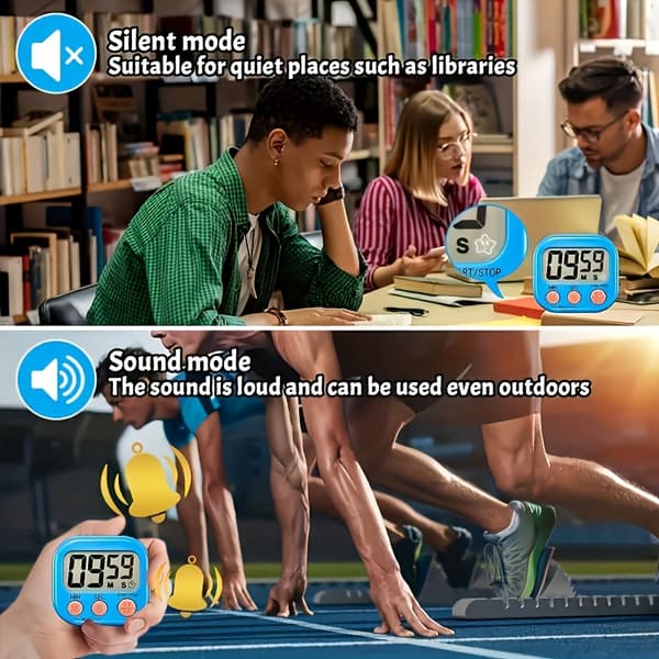 Digital Kjøkkentimer Nedtelling Koketimer Klasseroms Studietimer Green
