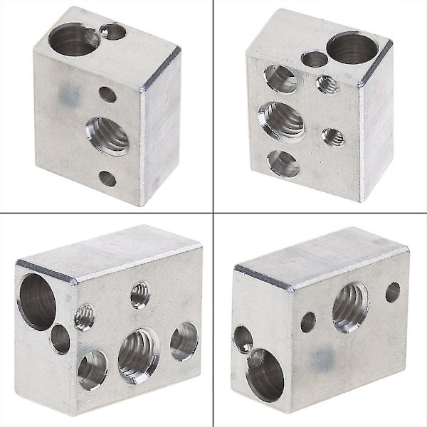 3D-skriver varmeblokk aluminium varmeblokk for Ender 3 S1 V6 Hotend ekstruder