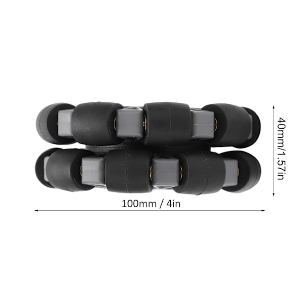 100mm kaksoismuovista valmistetut monisuuntaiset pyörät, kantavuus 20 kg, alustarobottipakettiin 14049