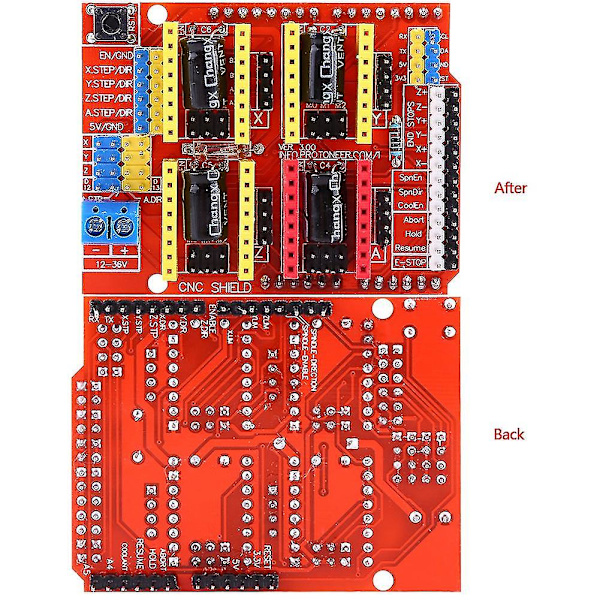 Cnc Shield Udvidelseskort 4stk A4988 Skridtmotordriver til graveringsmaskine 3d-printer