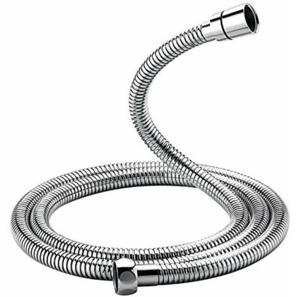 Universal bruseslange (G1/2 tommer, 2m), anti-knæk bruseslange, rustfrit stål/krom