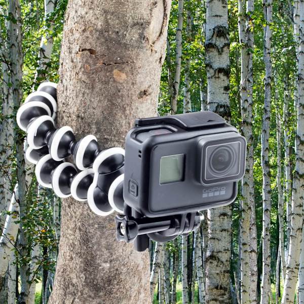 Octopus Flexibel Tripod Kamera + Action Kamera Fäste, Live Sändning Selfie Tripod