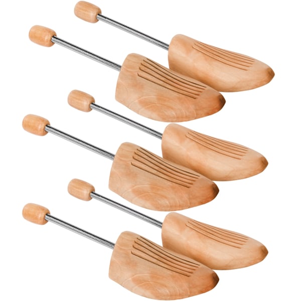tectake 3-pack Skoblock med spiralfjäder - 39-41 Brown Brun