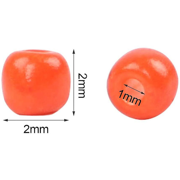 2mm Glaspärlor 24 Färger Små Pärlor Kit