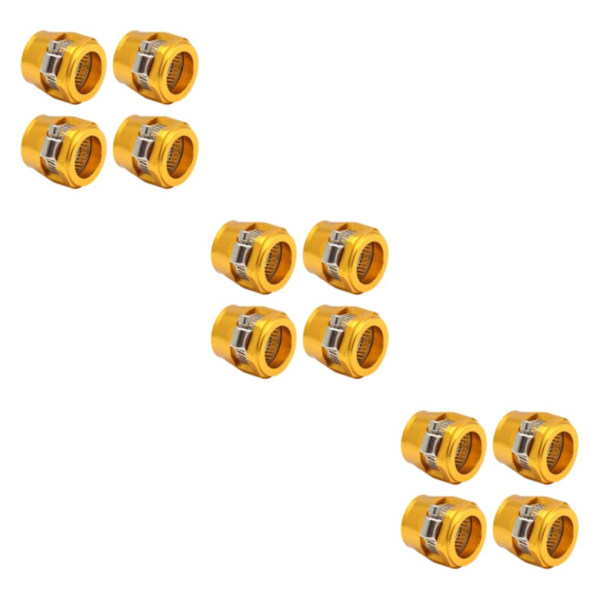 1/2/3/5 4-delad aluminium slangklämma - enkel att installera guld AN4.4pcs gold AN4.4pcs 3PCS