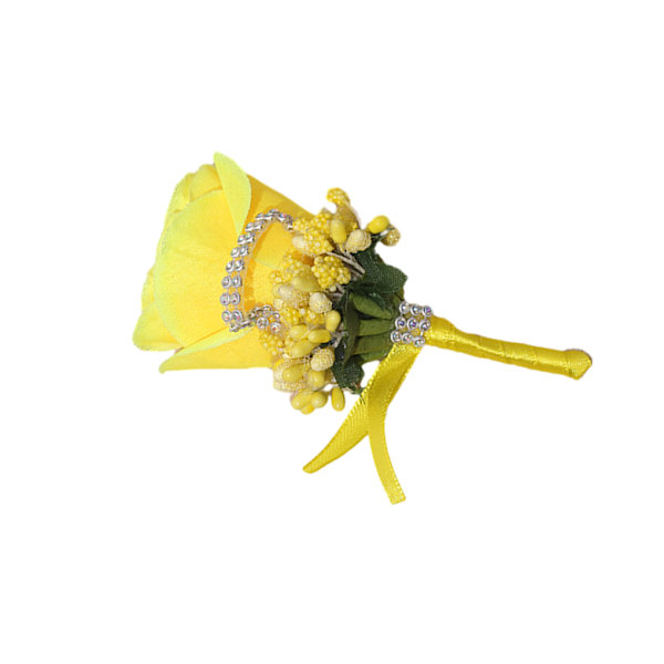 Bryllups Boutonniere Sikker og Genanvendelig Brudgom Tilbehør Broscher Yellow