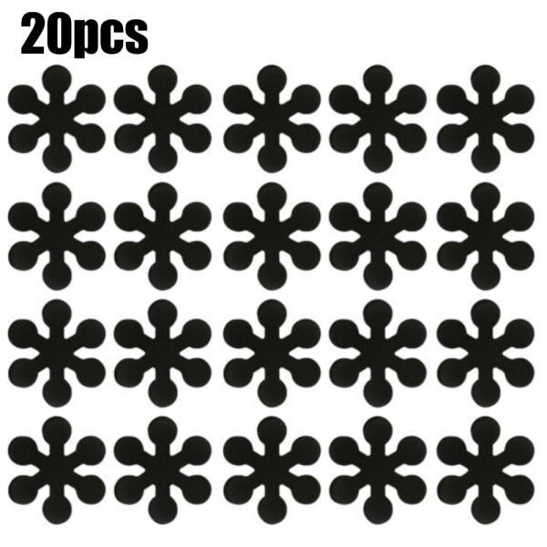 20 ST Anti-Slip Badrumsdekal Halkfria duschskivor Badkar Hem Svart Black 20 Pcs