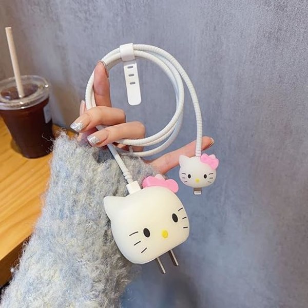 Søt tegneserie hurtiglader for Apple 18W 20W iPhone 14 13 12 hello kitty