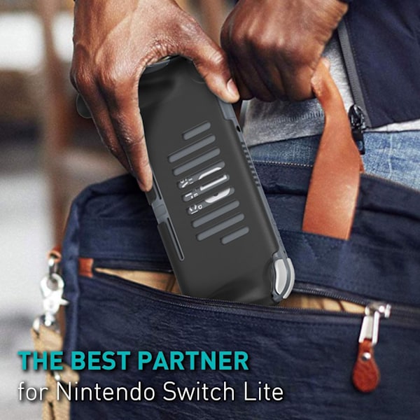 Kahva Nintendo Switch Litelle, ergonominen mukava kädessä pidettävä suojaava pelikotelo kannettava black