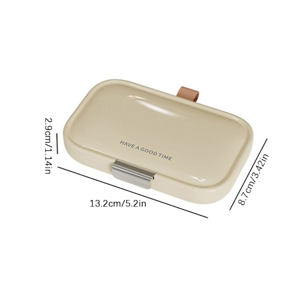 Portable Pill Box Three Meals Pill Box Tor Capacity Medicine - Perfet White