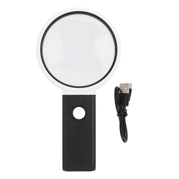 110mm håndholdt forstørrelsesglas med 3 farver lys foldbar bordforstørrelsesglas til læsning inspektion