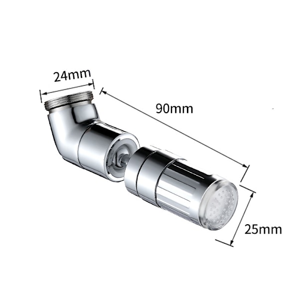 Universal 720 graders roterende LED-lys, 22mm grensesnitt A