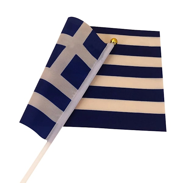 Anpassad handflagga 100 st Grekland handflagga nationell grekisk handflagga 14*21cm polyester vimpel