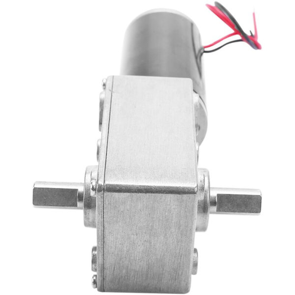 24V dobbeltakset DC snekkegirmotor Høy motormoment Mikro snekkegirmotor Fremover og revers Mikro motorhastighet 80RPM