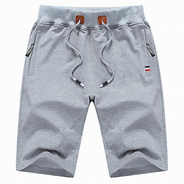 2022 Nye Herreshorts Sommerbukser Bomull Casual Sweat Bermudas Herre Svart Homme Klassisk Merkeklær Strandshorts Mann Z 72-82kg for XXXL 72-82kg for XXXL Grey