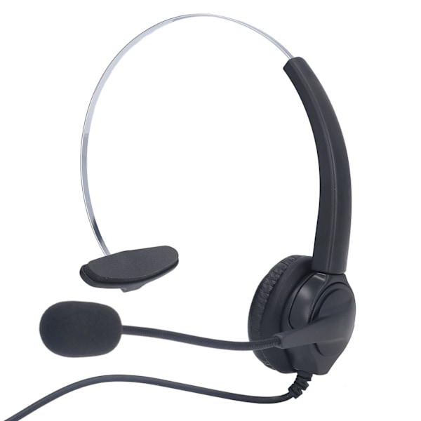 Callcenter-headset med støjreduktion - ergonomisk kablet kundeservice-headset til hjemmekontoret, telefonsalg og callcenter