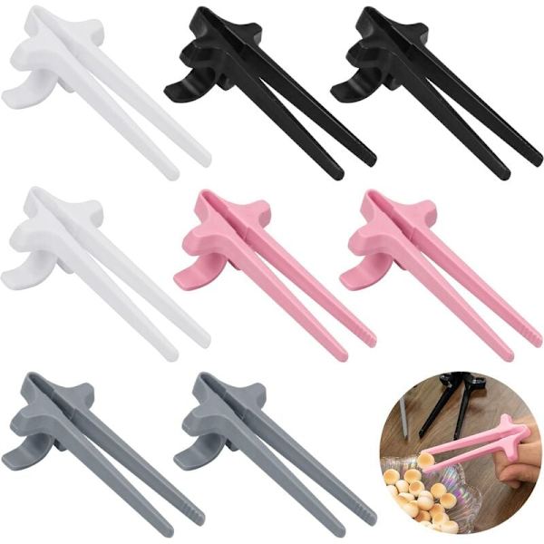 8 stk. Finger Chopsticks Finger Chopsticks Gamer Lazy Helper Kreative Gamer Tilbehør Finger Chopsticks til Gamer Snack Chips Spil (9,7 x 4,5 cm)
