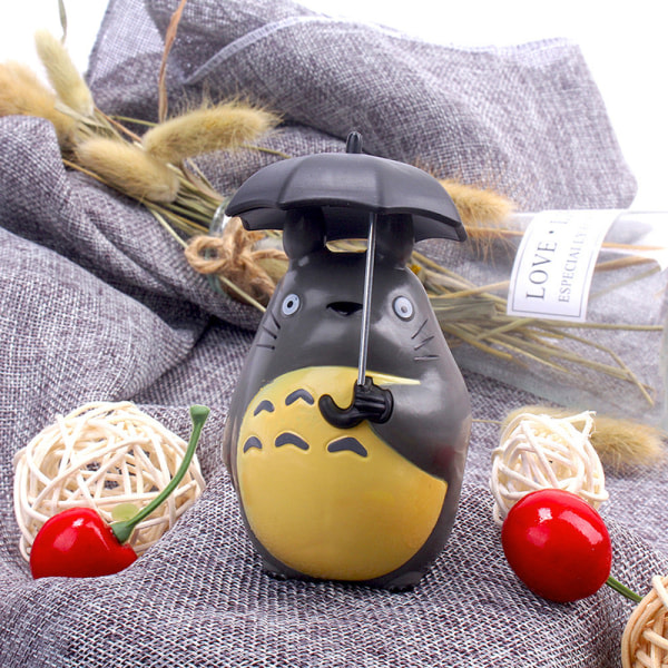 Plast Totoro Modellfigurer Fe Blomkruka Prydnader Miniatyr